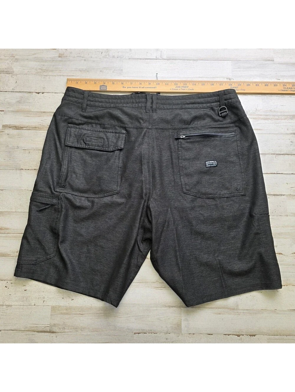 Oneill Crossover Black Board Shorts - Drawstring Performance Men's 38 Casual
